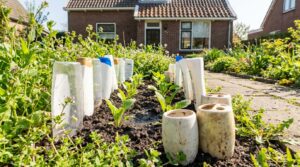 Zo bescherm je je zaailingen tegen kou en slakken met een simpel badkamerafval