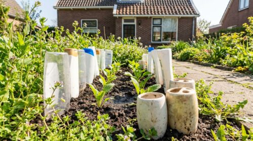 Zo bescherm je je zaailingen tegen kou en slakken met een simpel badkamerafval